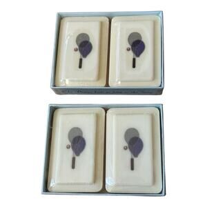 Vintage Katherine Gray Tennis Racket Soap Dish Set French Milled Soap NOS Gift